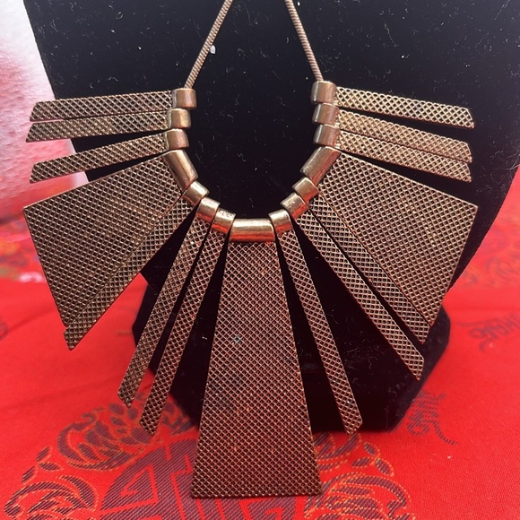 Statement Chainmail w/ Faceted Glass Beads & Geometric Reversible Bib Necklaces - Picture 8 of 9